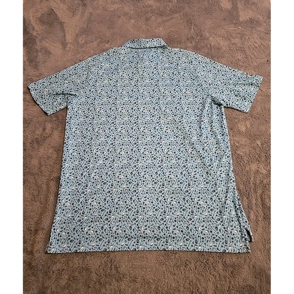 Callaway Mens Large Blue AOP Golf Polo Shirt Opti-Dri Stretch Performance - Picture 3 of 12